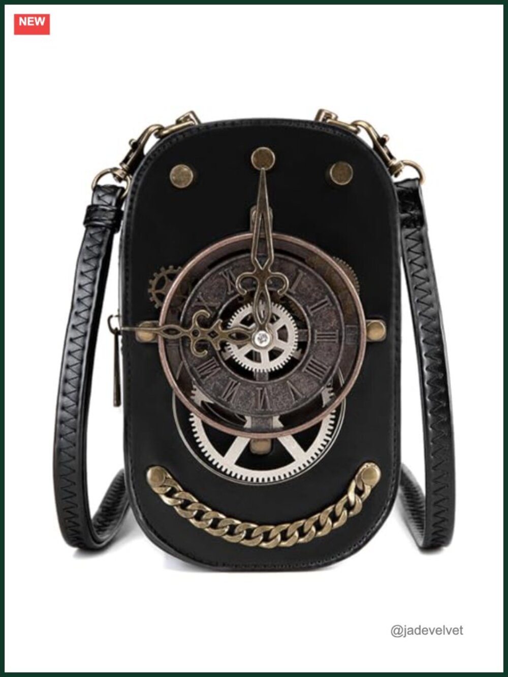 Gothic Steampunk Crossbody Bag Small Shoulder Purse Phone Holder Halloween